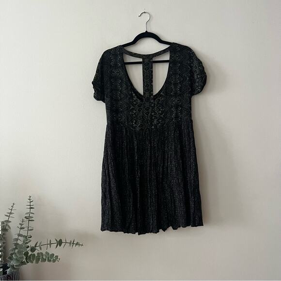 Free People Sundown Babydoll Patterned Mini Dress - Picture 7 of 8